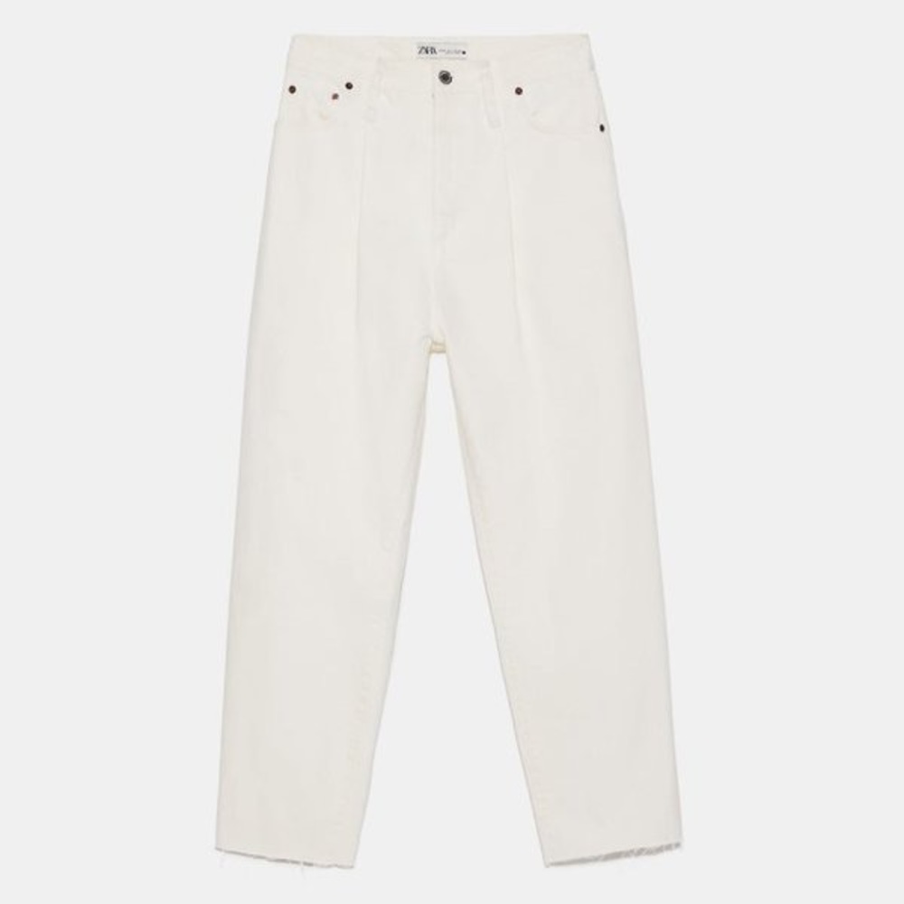 ZARA WHITE BALLOON STYLE DENIM